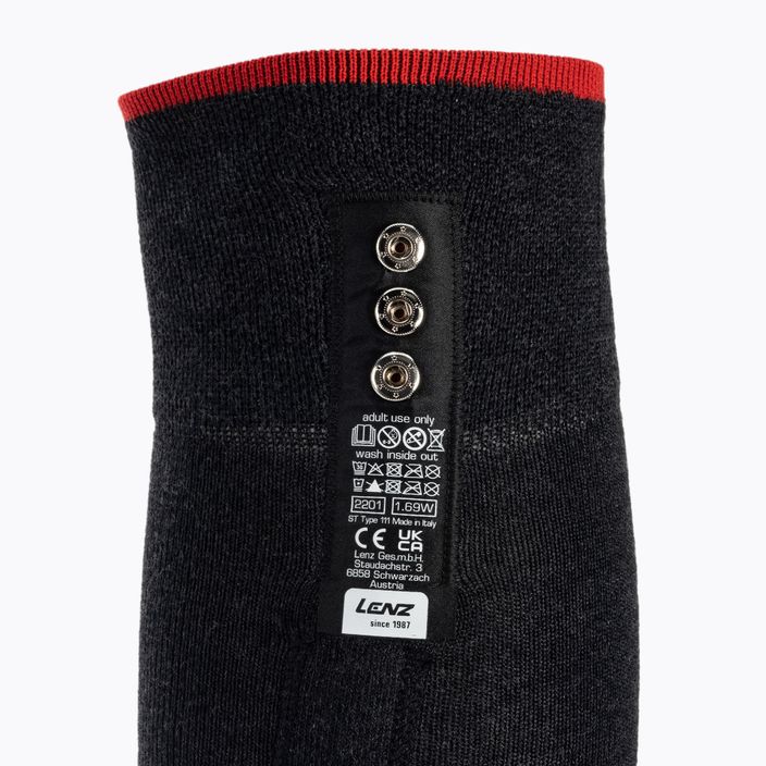 LENZ отопляеми ски чорапи Heat Sock 5.1 Toe Cap Regular Fit сиво-червен 1070 3