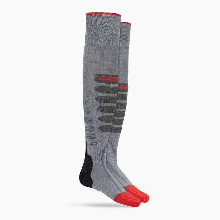 Lenz Heat Sock 5.1 Toe Cap Slim Fit сиви/червени ски чорапи