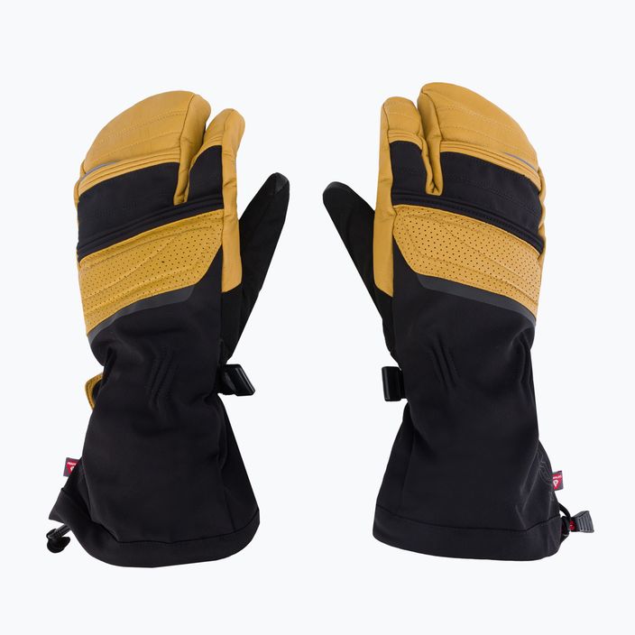 LENZ Heat Glove 8.0 Finger Cap Lobster отопляема ски ръкавица черно-жълта 1207 3