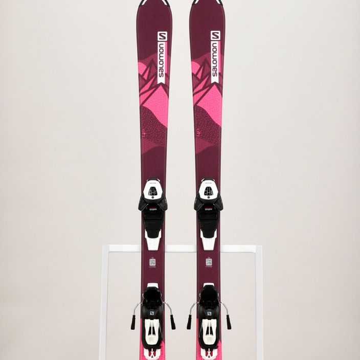Детски ски за спускане Salomon Lux Jr M + L6 bordeau/pink 11