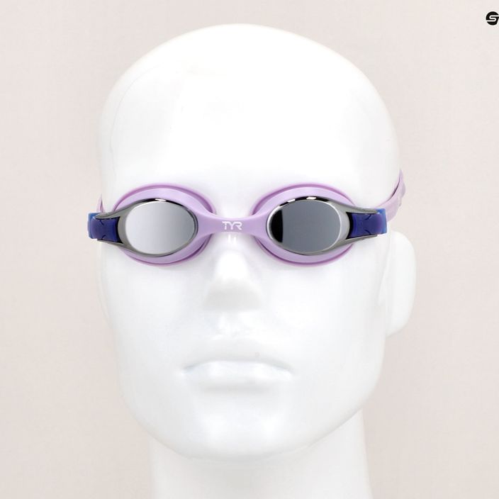 TYR Очила за плуване за деца Swimple Метализирани сребристи/лилави 8