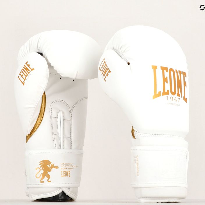 Боксови ръкавици Leone 1947 Black&White white GN059 6
