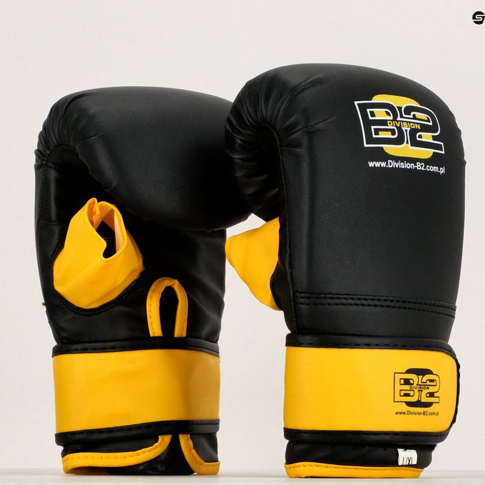 Боксови ръкавици Division B-2 черни/жълти DIV-BG03 11