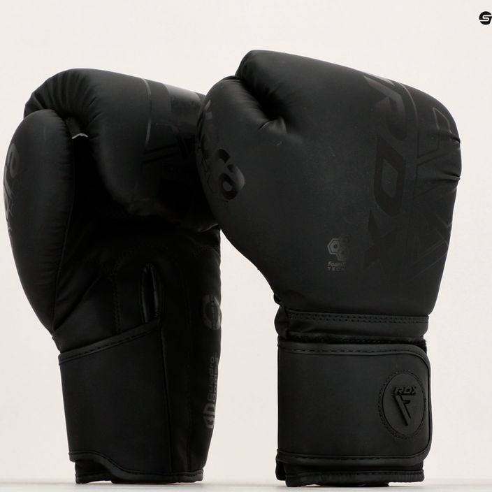 RDX F6 матово черни боксови ръкавици 16