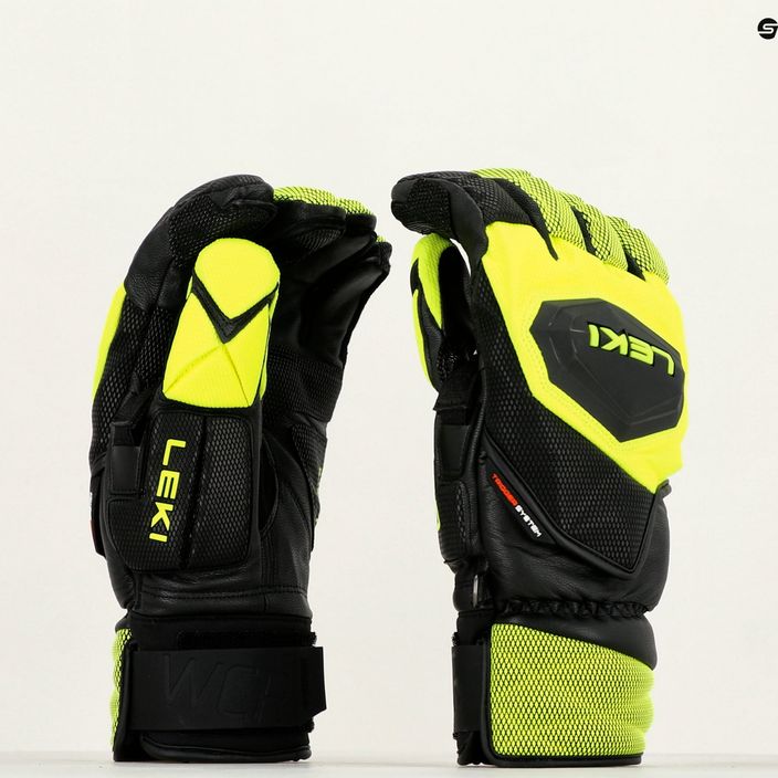 Мъжки ски ръкавици LEKI WCR Venom SL 3D black ice/lemon 9
