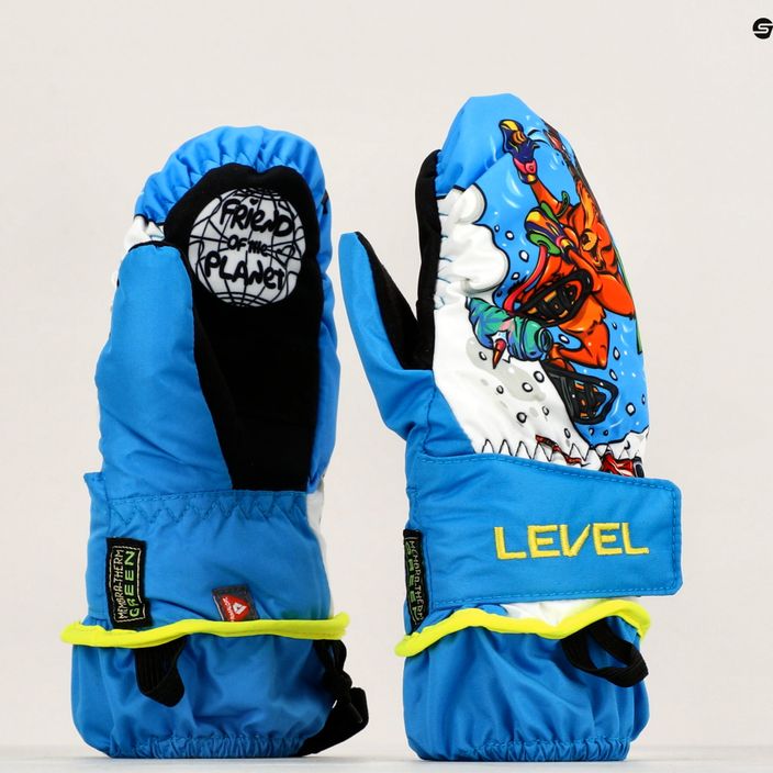 Level Animal детски ски ръкавици светлосини 9