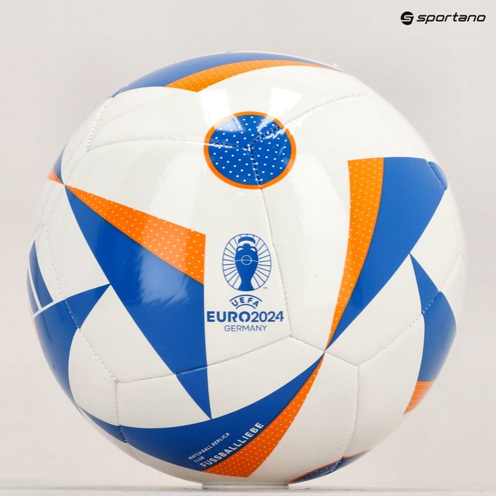 adidas Fussballiebe Club футбол бяло/синьо/оранжево размер 4 5