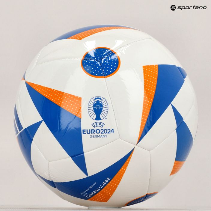 adidas Fussballiebe Club футбол бяло/синьо/оранжево размер 5 5