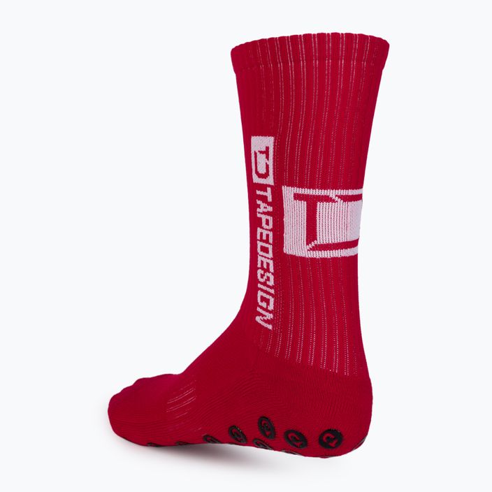 Мъжки футболни чорапи Tapedesign anti-slip червени TAPEDESIGN RED 2