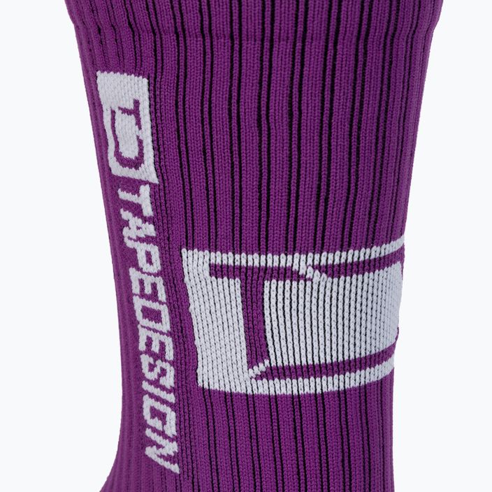 Мъжки футболни чорапи Tapedesign антиплъзгащи се лилави 5