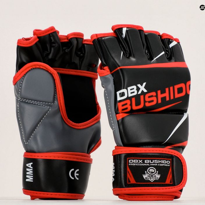 Ръкавици за тренировка с чували и ММА Bushido черни/червени E1V6-M 16