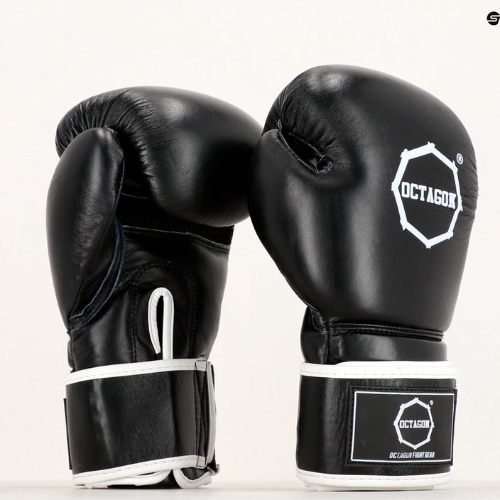 Боксови ръкавици Octagon Agat черно/бяло 10