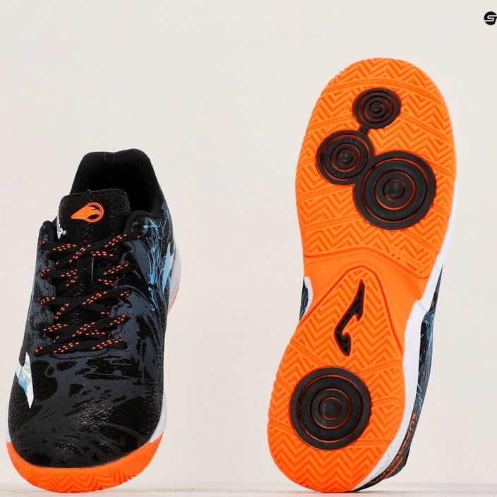 Детски футболни обувки Joma Super Copa Jr IN черно/тюркоазено 10