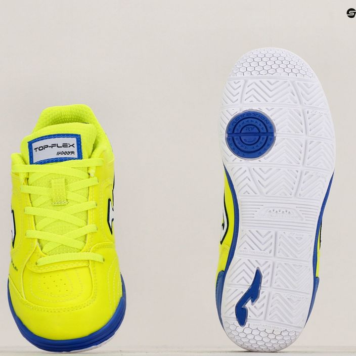 Детски футболни обувки Joma Top Flex Jr IN лимонов флуор 10