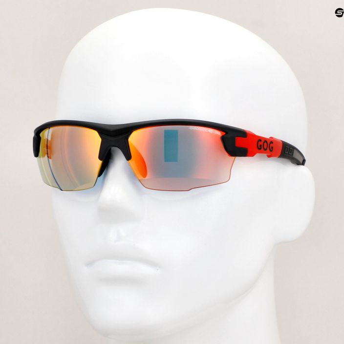 Слънчеви очила GOG Steno C матово черно/червено/полихроматично червено 11