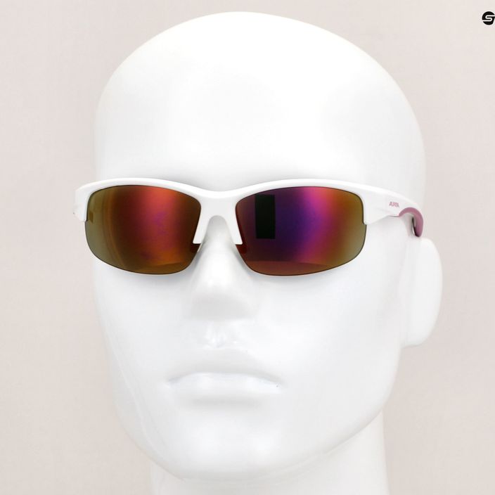 Детски слънчеви очила Alpina Junior Flexxy Youth HR бяло лилаво матово/розово огледало 7