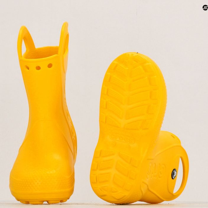 Crocs Дръжка дъждовна обувка за деца жълта 10