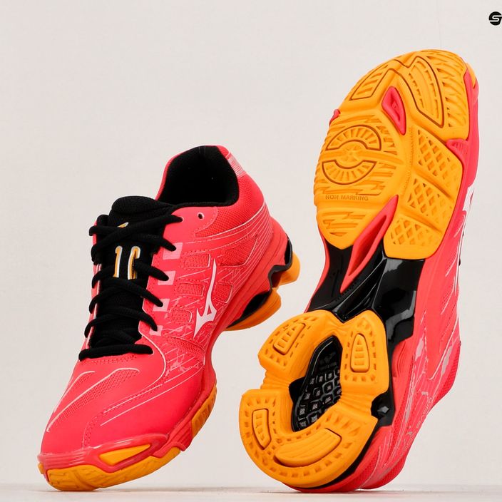 Мъжки обувки за волейбол Mizuno Wave Voltage radiant red/white/carrot curl 9