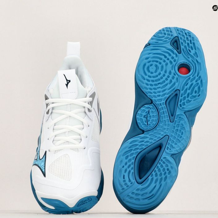 Мъжки обувки за волейбол Mizuno Wave Momentum 3 white/sailor blue/silver 10