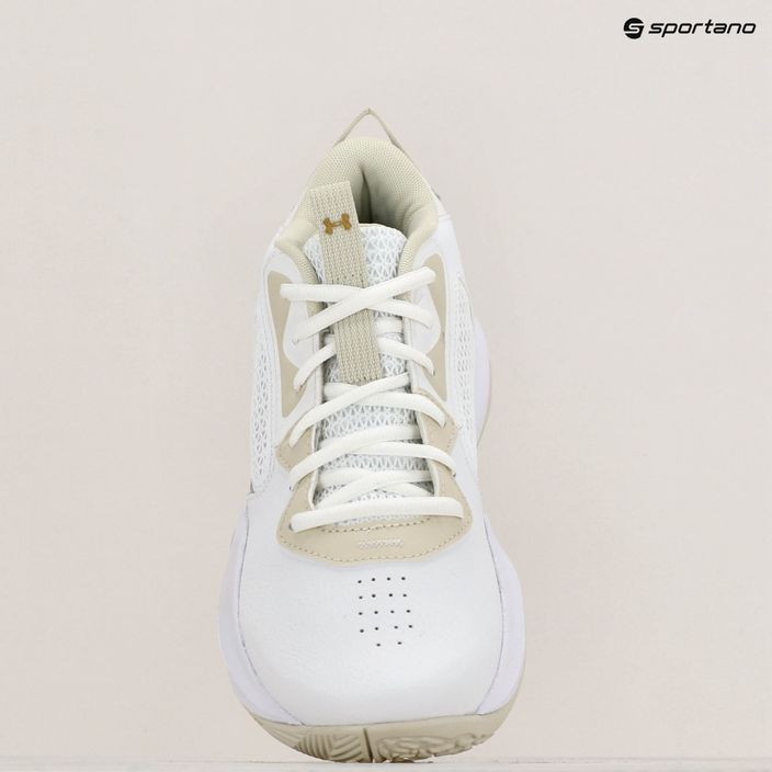Under Armour Lockdown 6 баскетболни обувки бяло/синьо/металическо злато 15