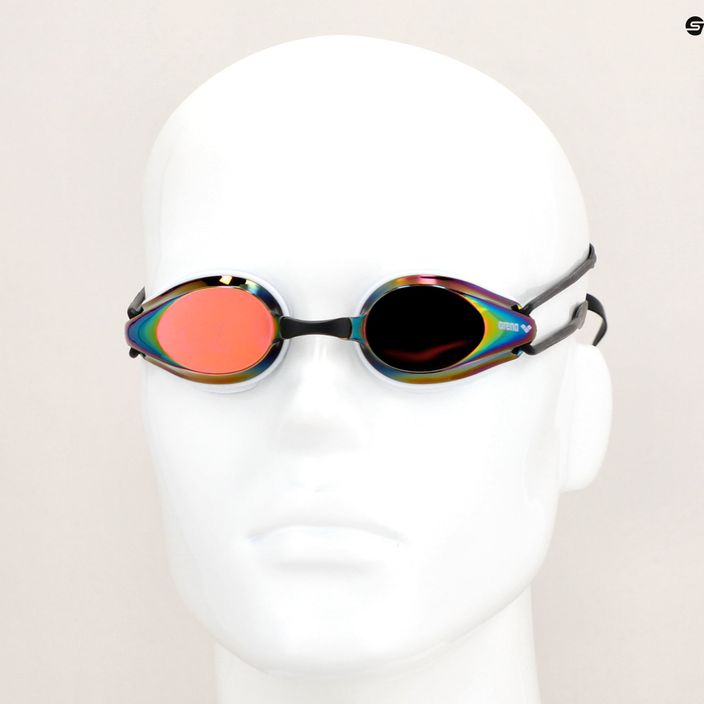 Очила за плуване Arena Tracks Mirror бели/червени/черни 7