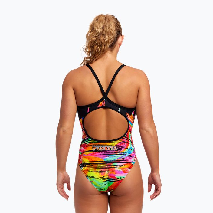 Дамски бански от една част Funkita Diamond Back One Piece sunset city 7