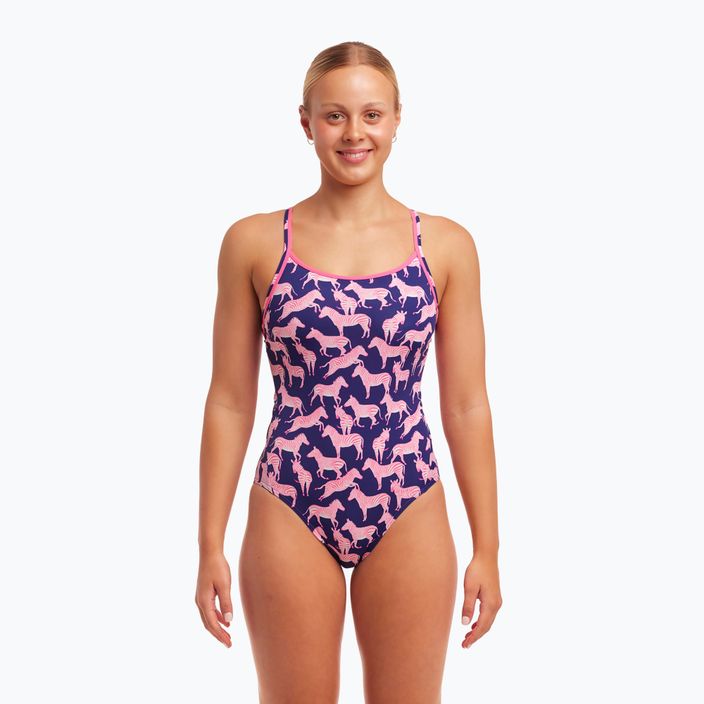 Дамски бански от една част Funkita Diamond Back One Piece sweet stripes 5