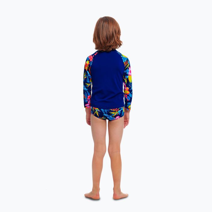 Детски бански костюм Funky Trunks Zippy Rash Vest Swim Shirt in bloom 3