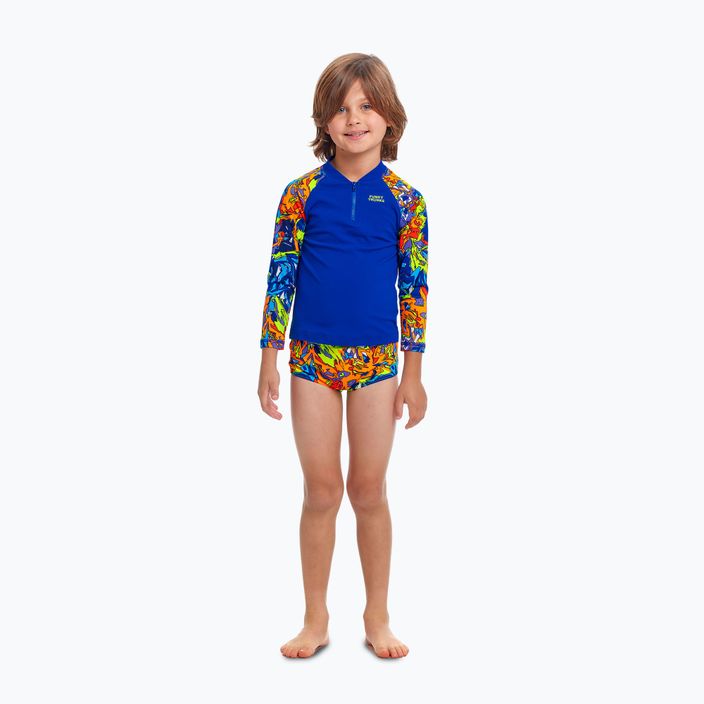 Детски бански Funky Trunks Zippy Rash Vest Смесена бъркотия 2