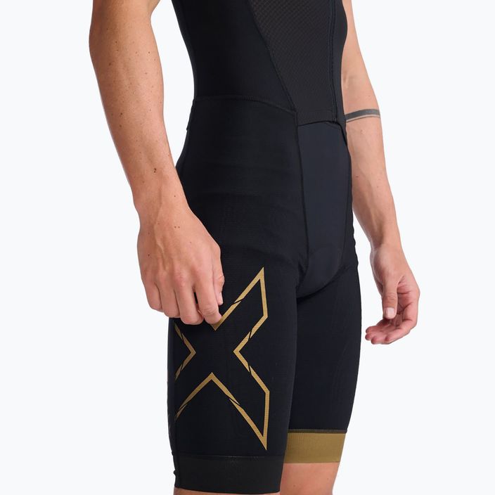 Мъжки костюм за триатлон 2XU Light Speed Front Zip black/gold 3