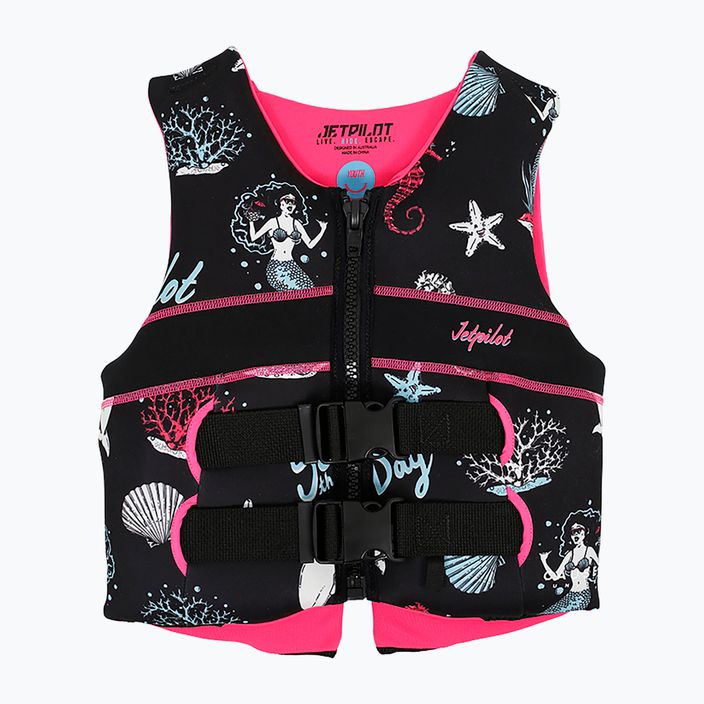 Jetpilot Cause Teen Neo детска жилетка за спускане в черно и розово 2008412 5