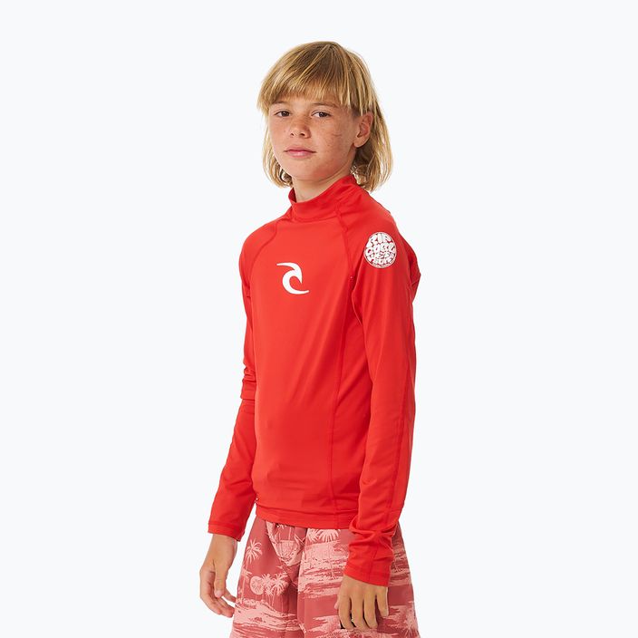 Детска блуза за плуване с дълъг ръкав Rip Curl Lycra Brand Wave UPF red 4