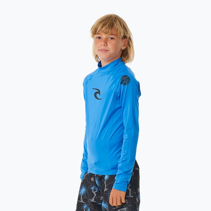 Детска блуза за плуване с дълъг ръкав Rip Curl Lycra Brand Wave UPF blue gum 4