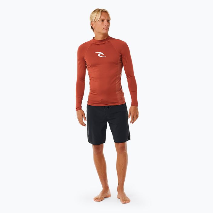 Мъжки Rip Curl Waves Upf Perf L/S плувен костюм с дълъг ръкав red 2