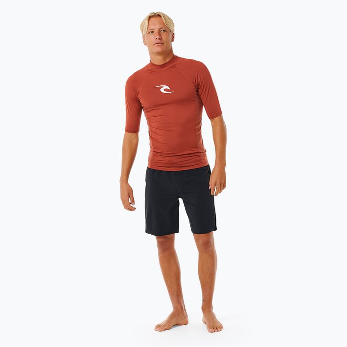Мъжка риза за плуване Rip Curl Waves Upf Perf S/S червена 2