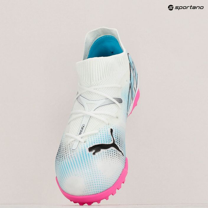 Детски футболни обувки PUMA 7 Match TT + Mid puma white/puma black/poison pink 15