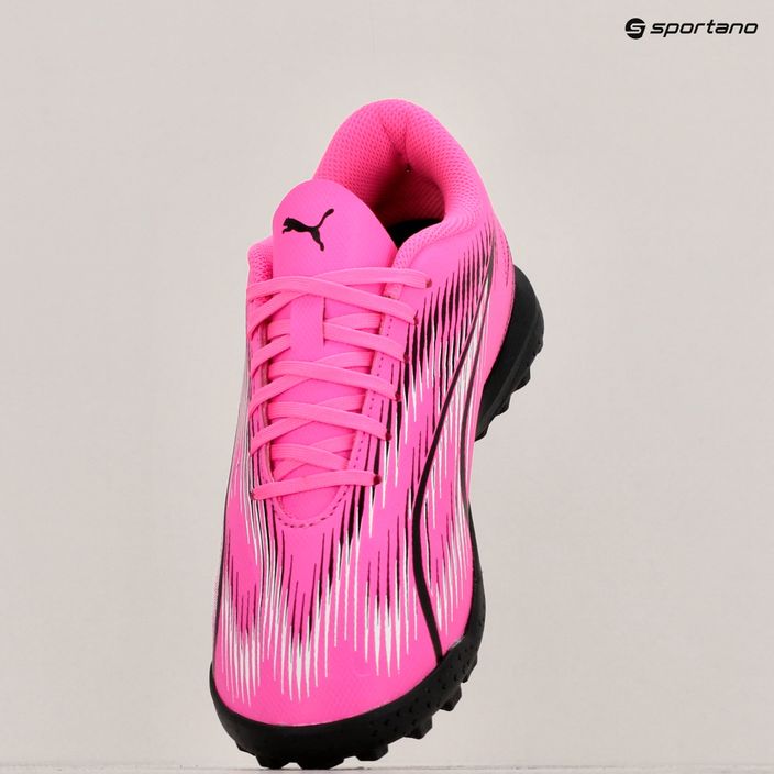 Детски футболни обувки PUMA Ultra Play TT Jr отровно розово/пума бяло/пума черно 16