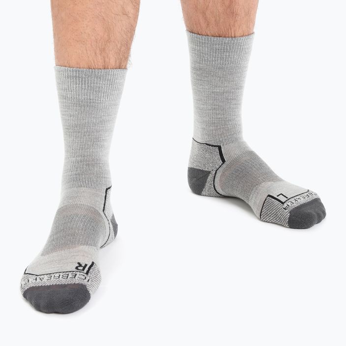Мъжки чорапи за туризъм Icebreaker Hike+ Light Crew grey 105103 2