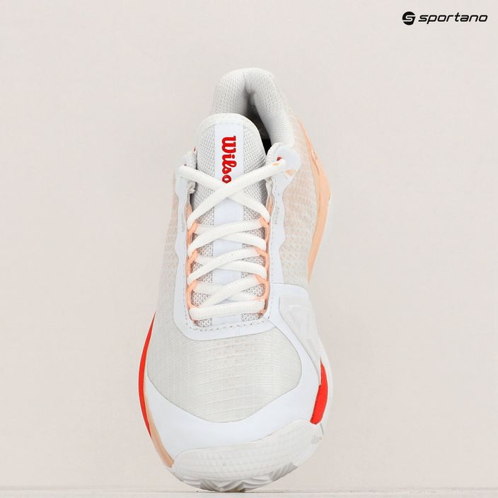 Дамски обувки за тенис Wilson Rush Pro 4.0 Clay white/peach parfait/infrared 9