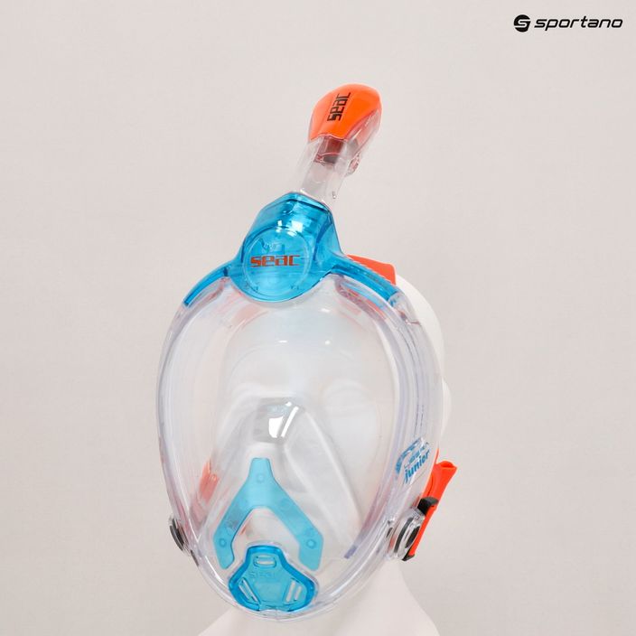 Детска пълнолицева маска за гмуркане SEAC Libera acquamarine/orange 4