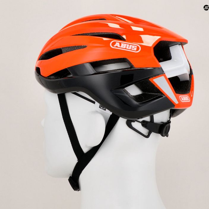 ABUS StormChaser оранжева каска за велосипед със скариди 9