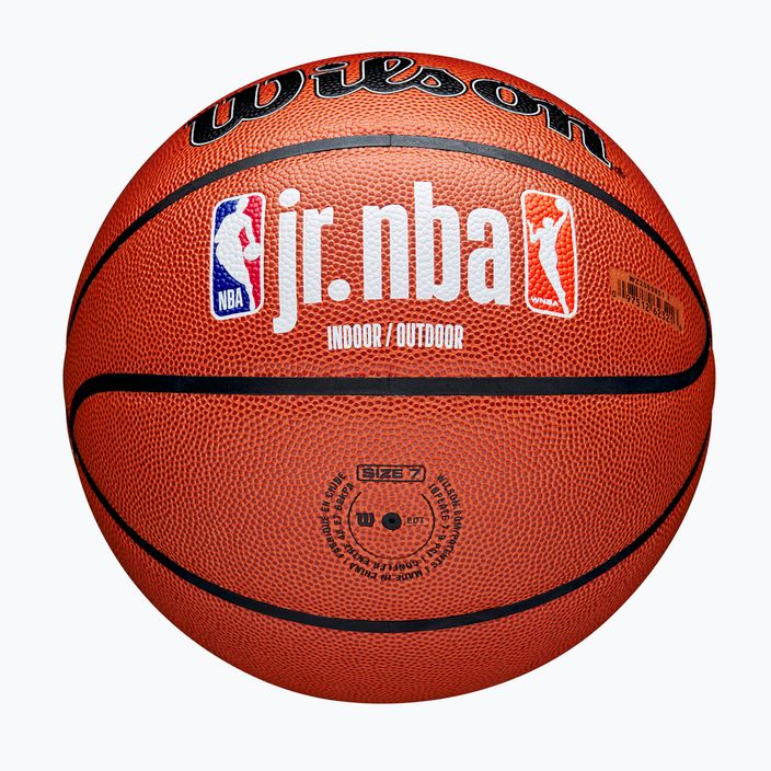 Детски баскетболни Wilson NBA JR Fam Logo Indoor Outdoor brown размер 5 5