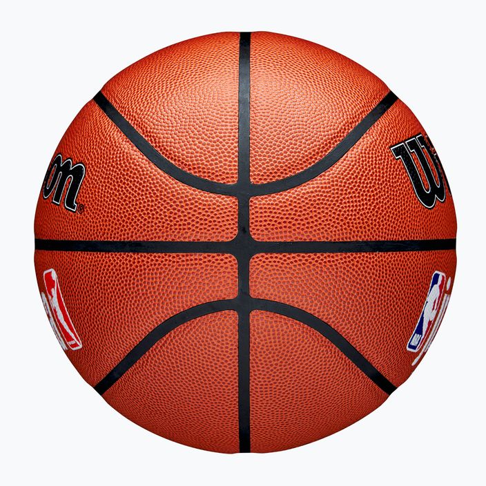 Детски баскетболни Wilson NBA JR Fam Logo Indoor Outdoor brown размер 5 6