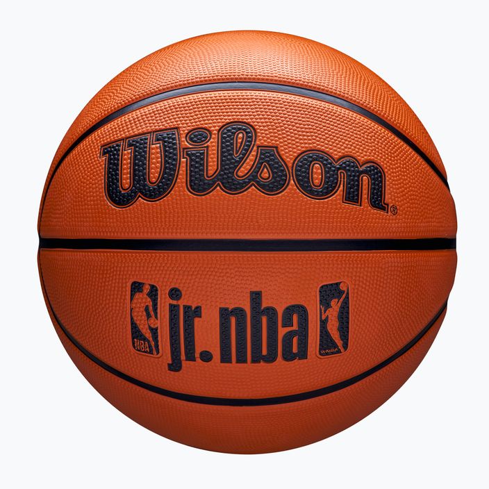 Детски баскетболен Wilson NBA JR Drv Fam Logo кафяв размер 5