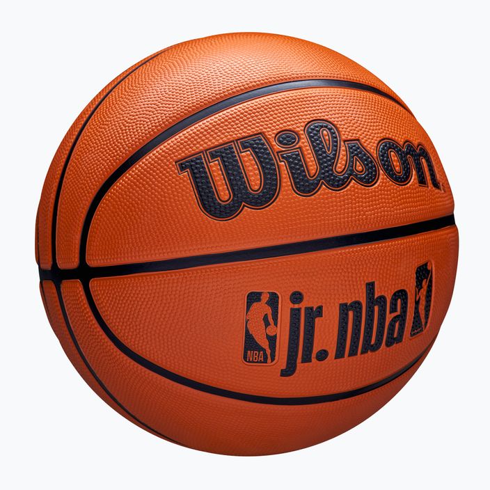 Детски баскетболен Wilson NBA JR Drv Fam Logo кафяв размер 5 2
