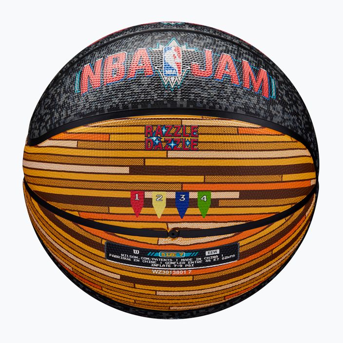 Wilson NBA Jam Баскетбол на открито черен/златен размер 7 5