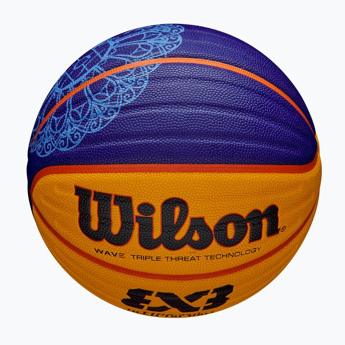 Wilson Fiba 3x3 Game Ball Paris Retail баскетбол 2024 синьо/жълто размер 6 4