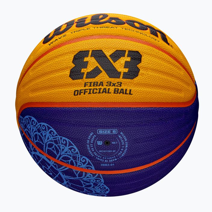 Wilson Fiba 3x3 Game Ball Paris Retail баскетбол 2024 синьо/жълто размер 6 5