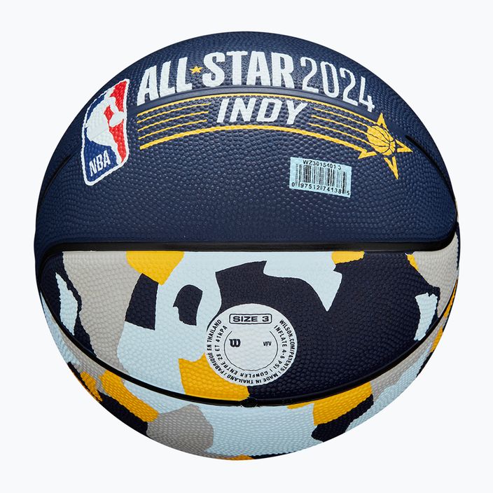 Wilson 2024 NBA All Star Mini детска баскетболна топка + кутия кафява размер 3 5