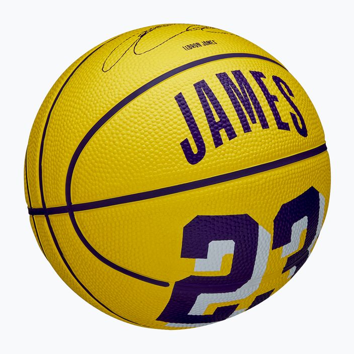 Wilson NBA Player Icon Mini Lebron yellow размер 3 детски баскетболни 2